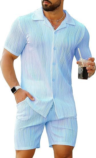 Street Fashion Outfit For Men - Мужской комплект из 2 предметов: рубашка