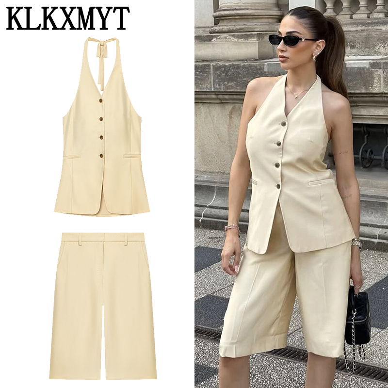 Street Fashion Vest - KLKXMYT Женский летний комплект с бермудами: